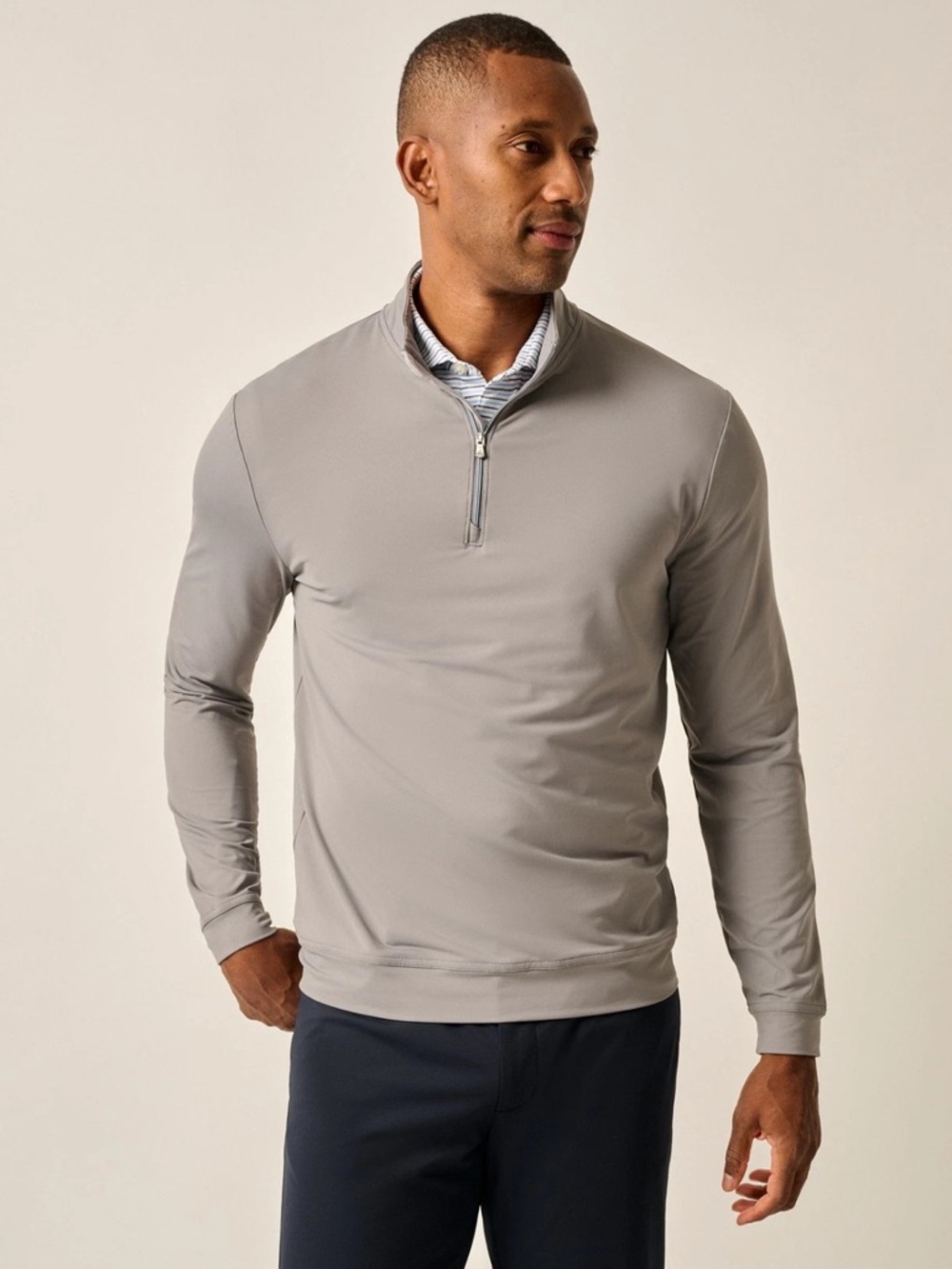 johnnie-O Motion Performance 1/4 Zip Mens Thunder